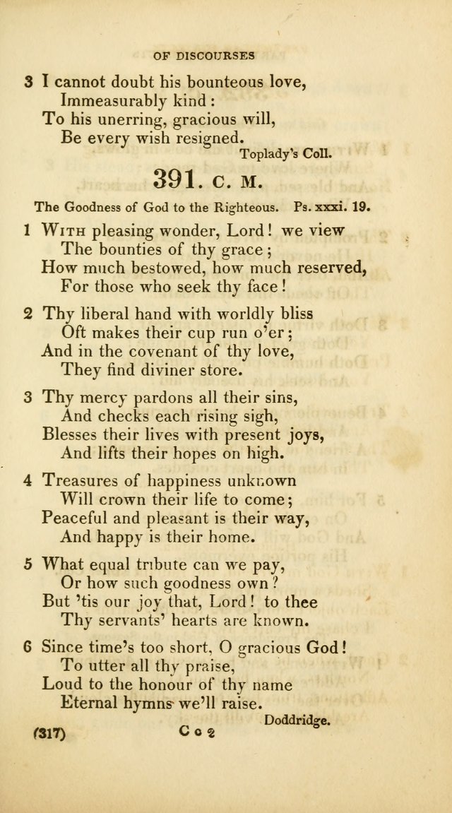 A Collection of Psalms and Hymns, for Social and Private Worship (Rev. ed.  with supplement) page 318