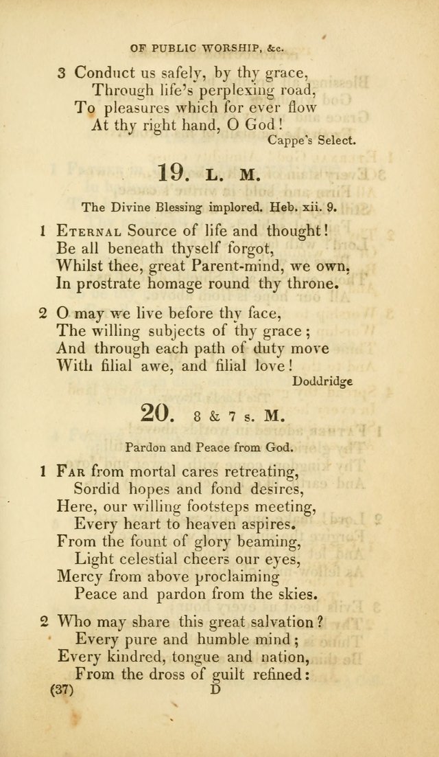 A Collection of Psalms and Hymns, for Social and Private Worship (Rev. ed.  with supplement) page 38
