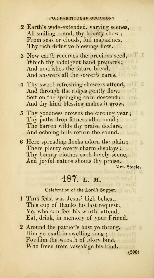 A Collection of Psalms and Hymns, for Social and Private Worship (Rev. ed.  with supplement) page 391
