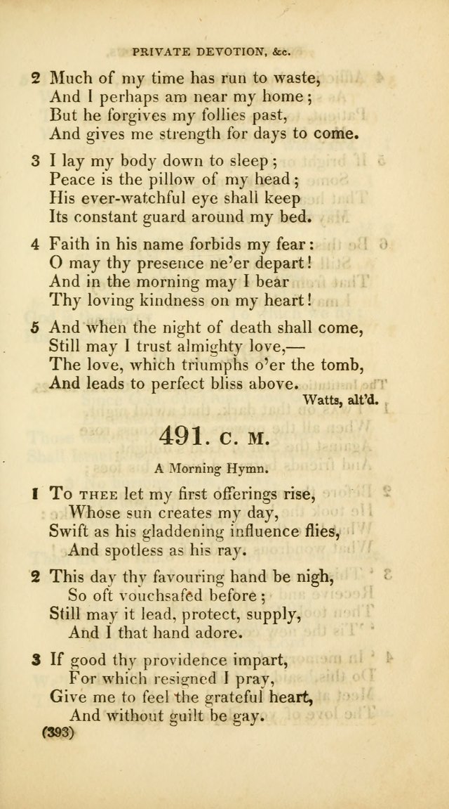 A Collection of Psalms and Hymns, for Social and Private Worship (Rev. ed.  with supplement) page 394