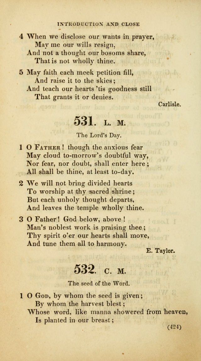 A Collection of Psalms and Hymns, for Social and Private Worship (Rev. ed.  with supplement) page 425