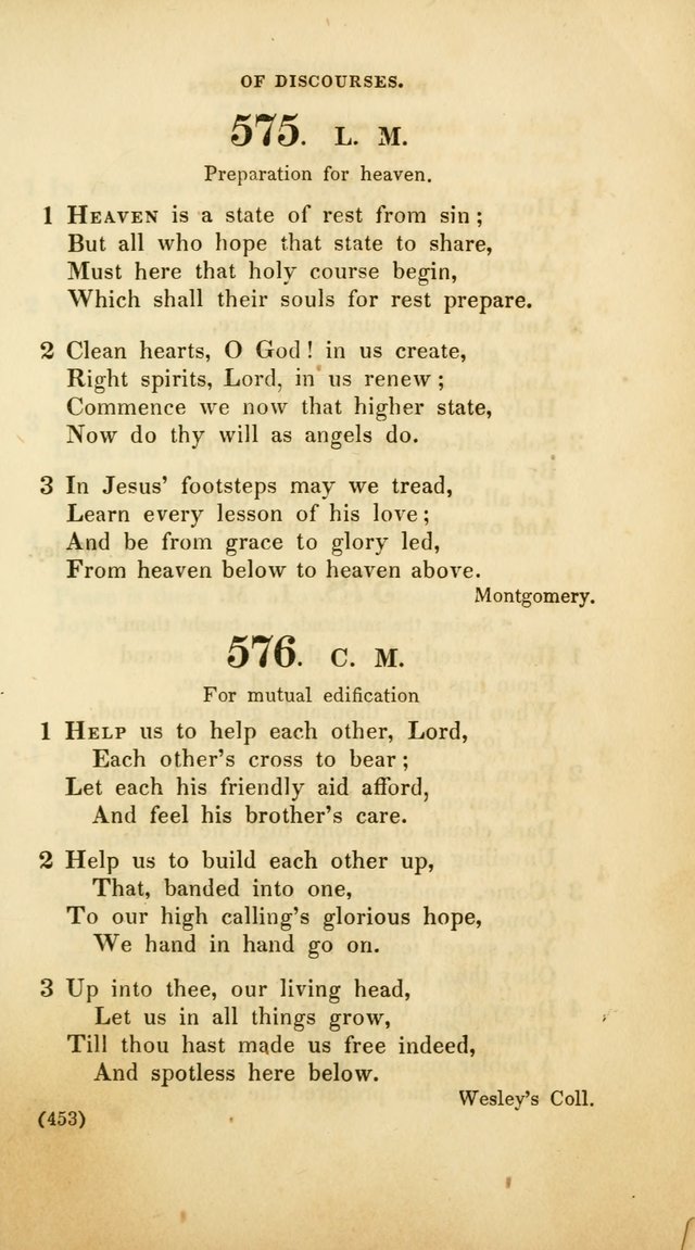 A Collection of Psalms and Hymns, for Social and Private Worship (Rev. ed.  with supplement) page 454