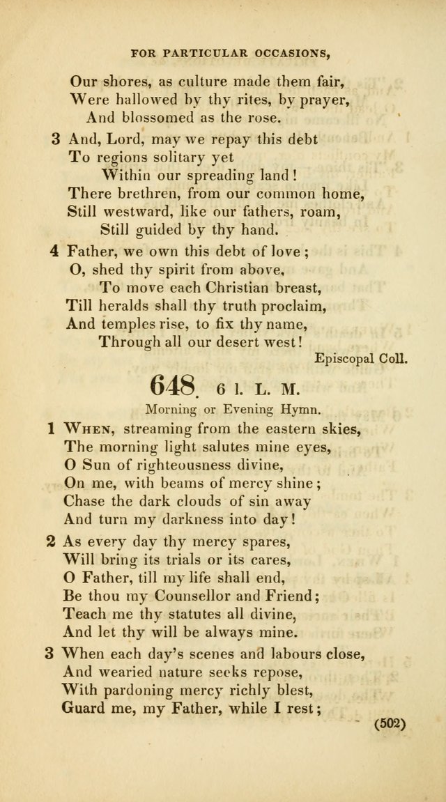 A Collection of Psalms and Hymns, for Social and Private Worship (Rev. ed.  with supplement) page 503
