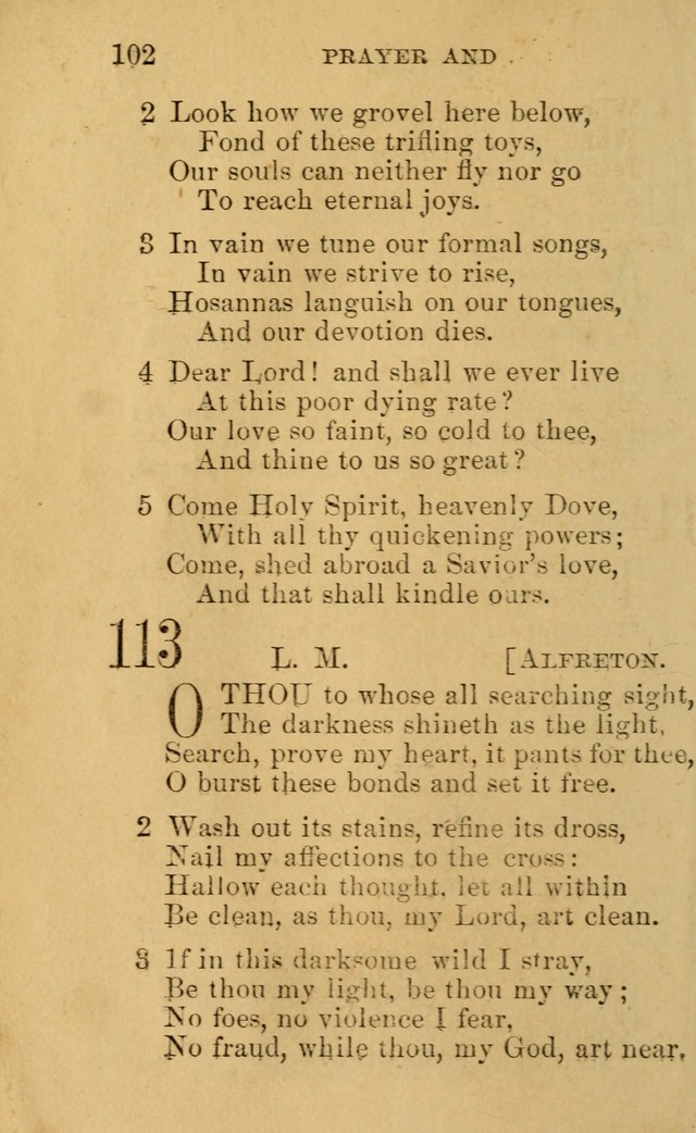 A Collection of Psalms, Hymns, and Spiritual Songs: suited to the various occasions of public worship and private devotion, of the church of Christ (6th ed.) page 102