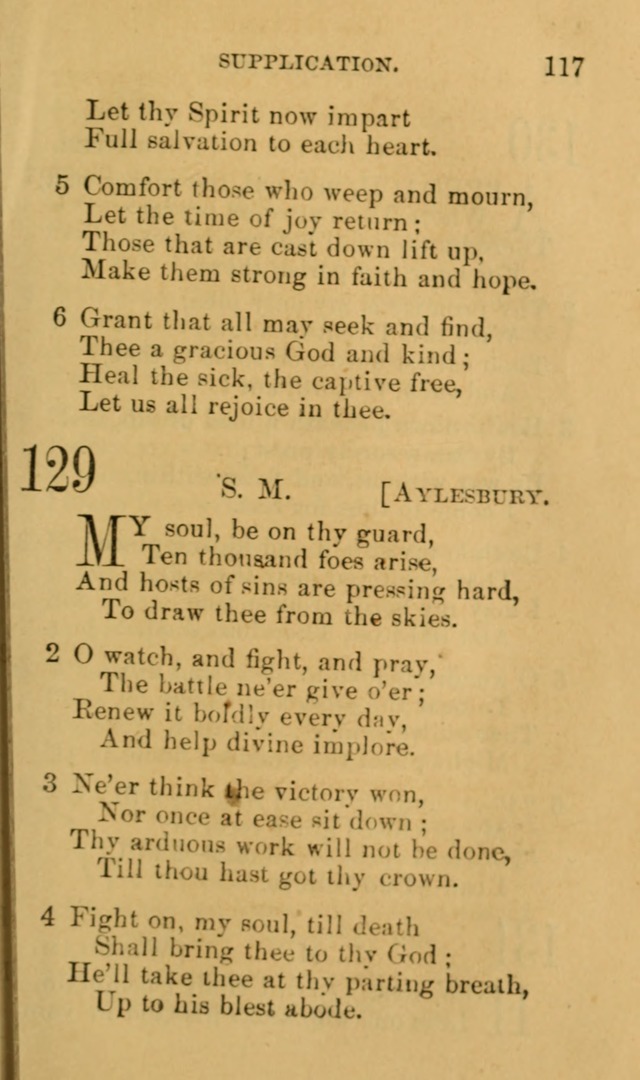 A Collection of Psalms, Hymns, and Spiritual Songs: suited to the various occasions of public worship and private devotion, of the church of Christ (6th ed.) page 117