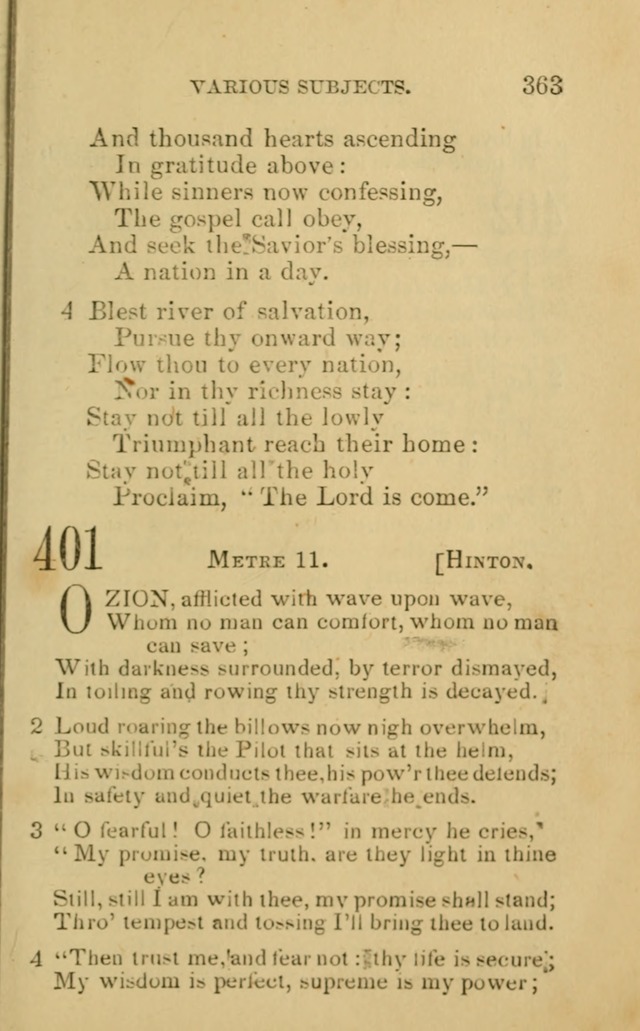 A Collection of Psalms, Hymns, and Spiritual Songs: suited to the various occasions of public worship and private devotion, of the church of Christ (6th ed.) page 363