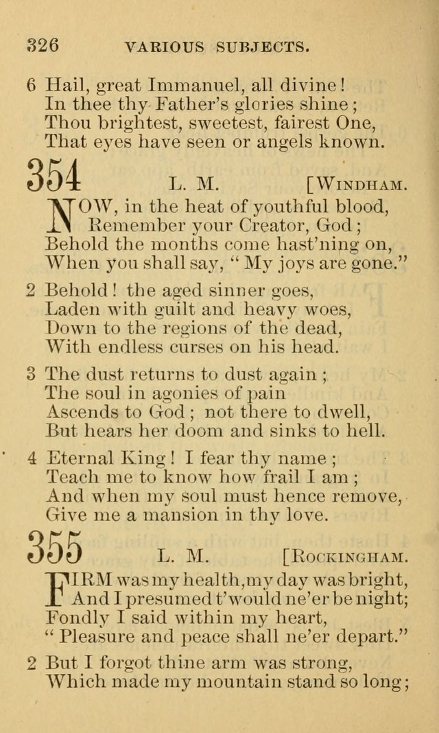 A Collection of Psalms and Hymns: suited to the various occasions of public worship and private devotion page 326