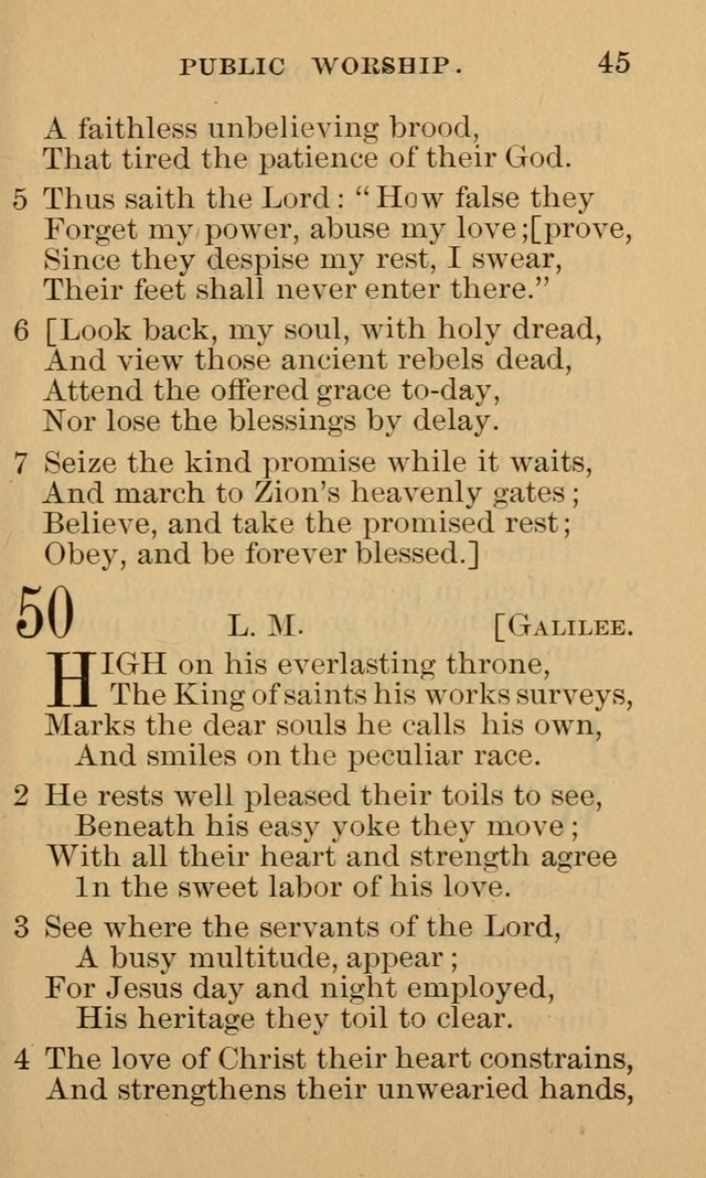 A Collection of Psalms and Hymns: suited to the various occasions of public worship and private devotion page 45
