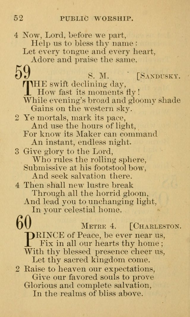A Collection of Psalms and Hymns: suited to the various occasions of public worship and private devotion page 52