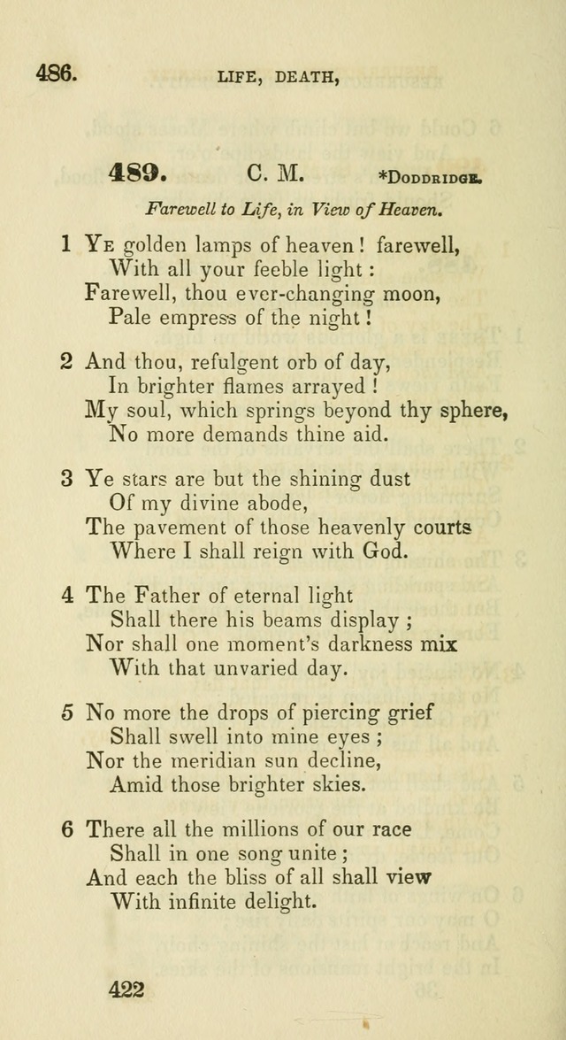 A Collection of Psalms and Hymns for the use of Universalist Societies and Families (13th ed.) page 422