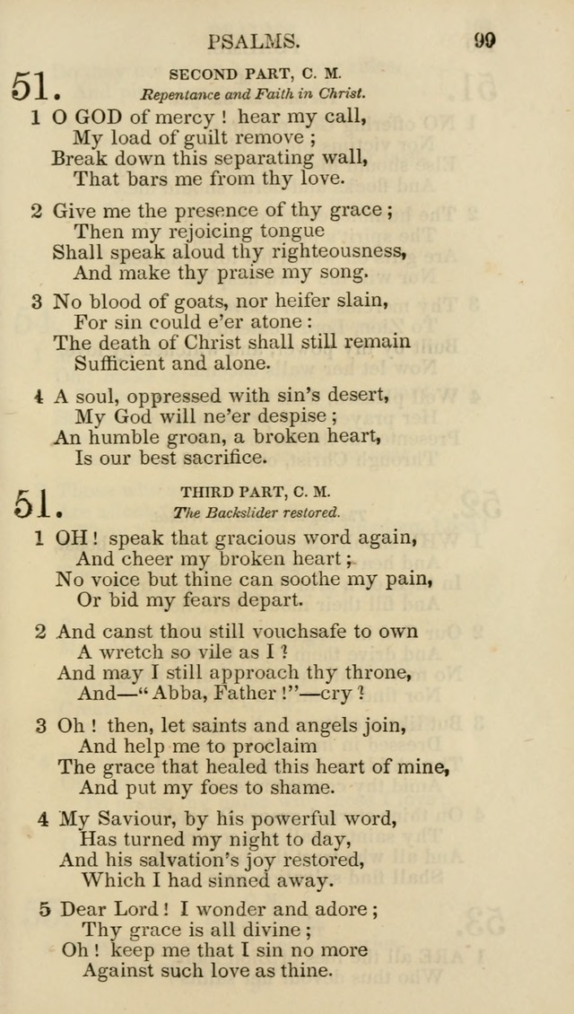 Church Psalmist: or psalms and hymns for the public, social and private use of evangelical Christians (5th ed.) page 101