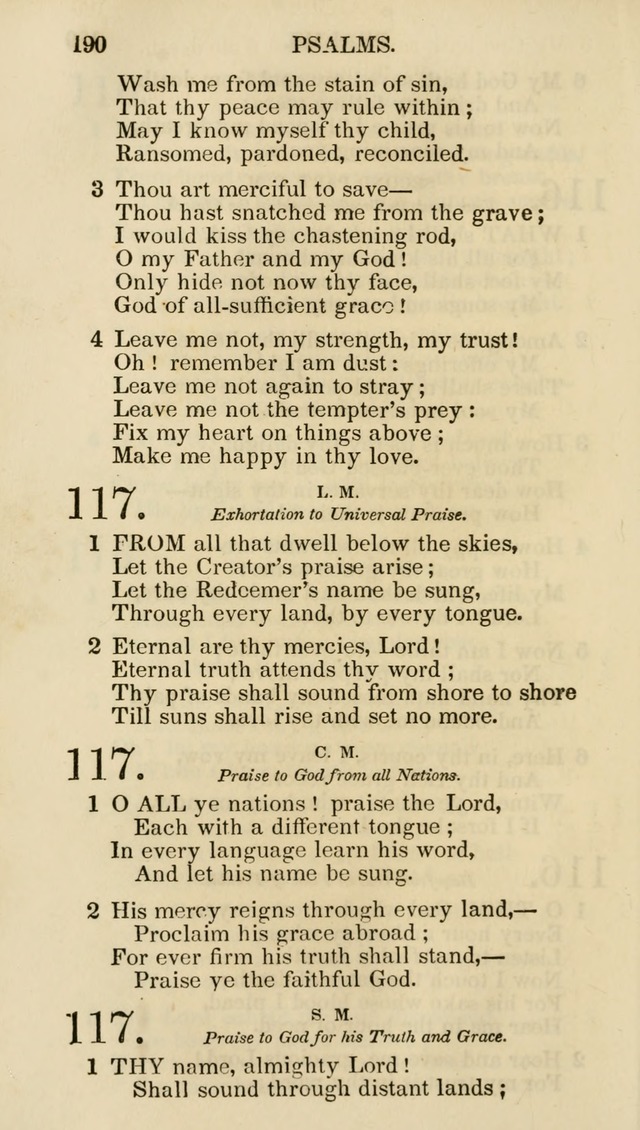 Church Psalmist: or psalms and hymns for the public, social and private use of evangelical Christians (5th ed.) page 192