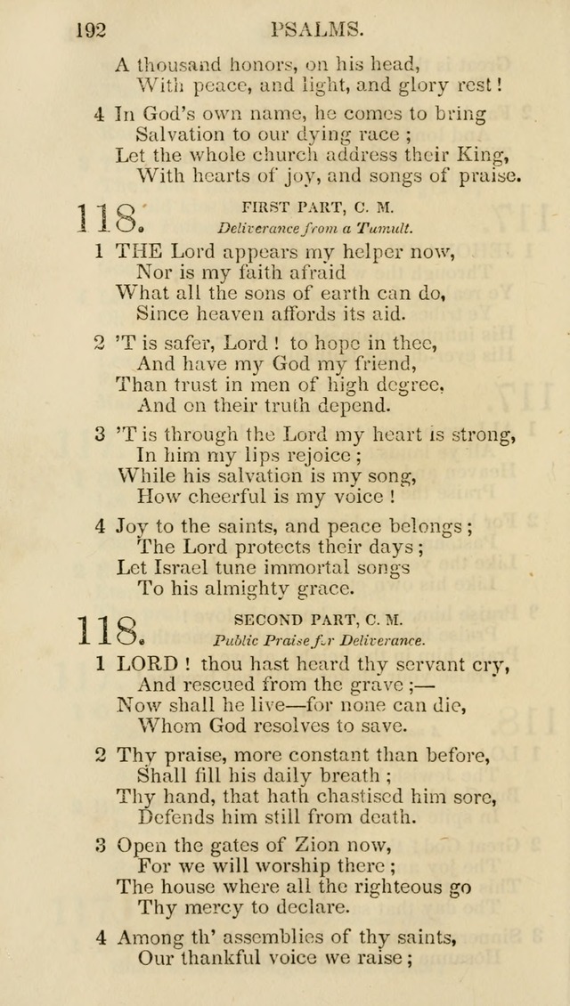 Church Psalmist: or psalms and hymns for the public, social and private use of evangelical Christians (5th ed.) page 194