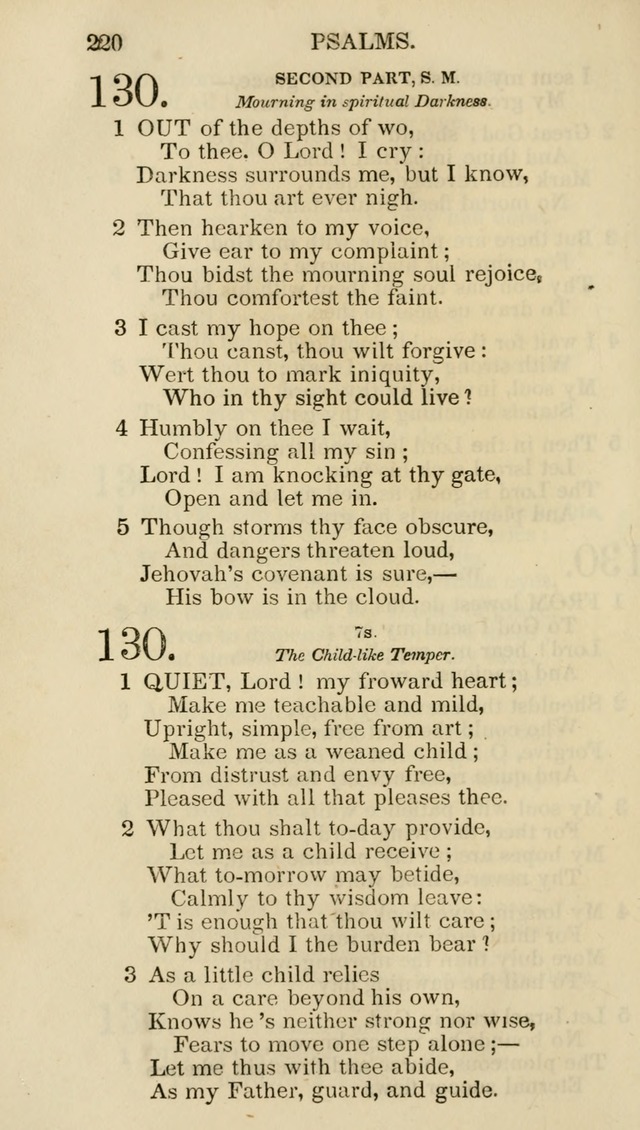 Church Psalmist: or psalms and hymns for the public, social and private use of evangelical Christians (5th ed.) page 222