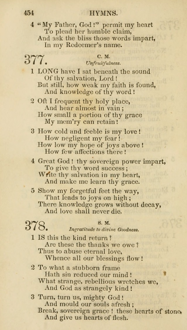 Church Psalmist: or psalms and hymns for the public, social and private use of evangelical Christians (5th ed.) page 456