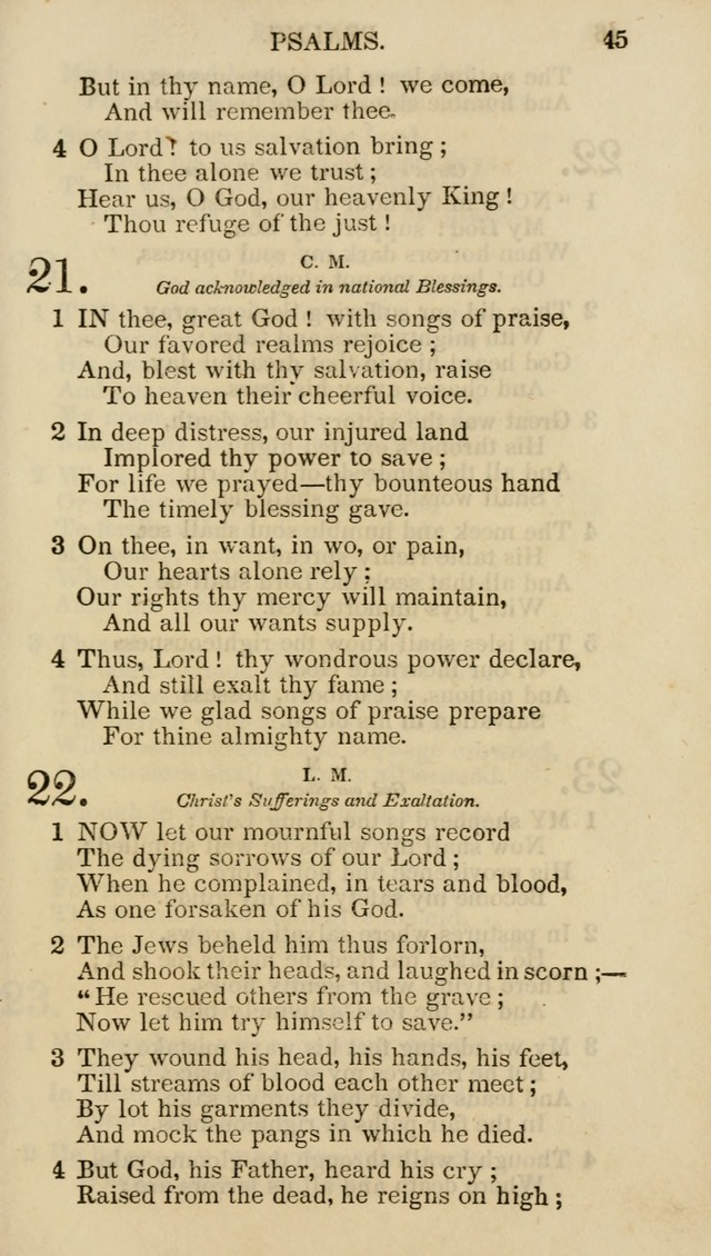 Church Psalmist: or psalms and hymns for the public, social and private use of evangelical Christians (5th ed.) page 47