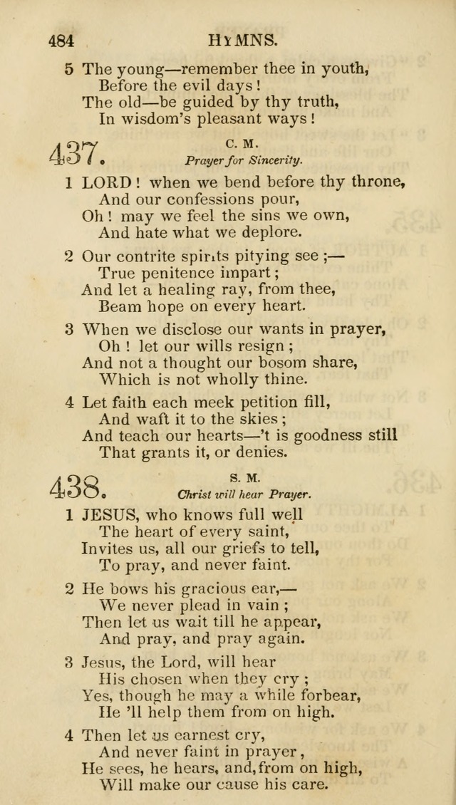 Church Psalmist: or psalms and hymns for the public, social and private use of evangelical Christians (5th ed.) page 486