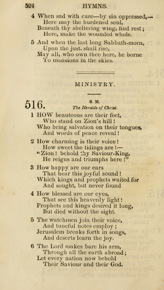 Church Psalmist: or psalms and hymns for the public, social and private use of evangelical Christians (5th ed.) page 526