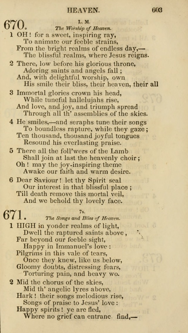 Church Psalmist: or psalms and hymns for the public, social and private use of evangelical Christians (5th ed.) page 605