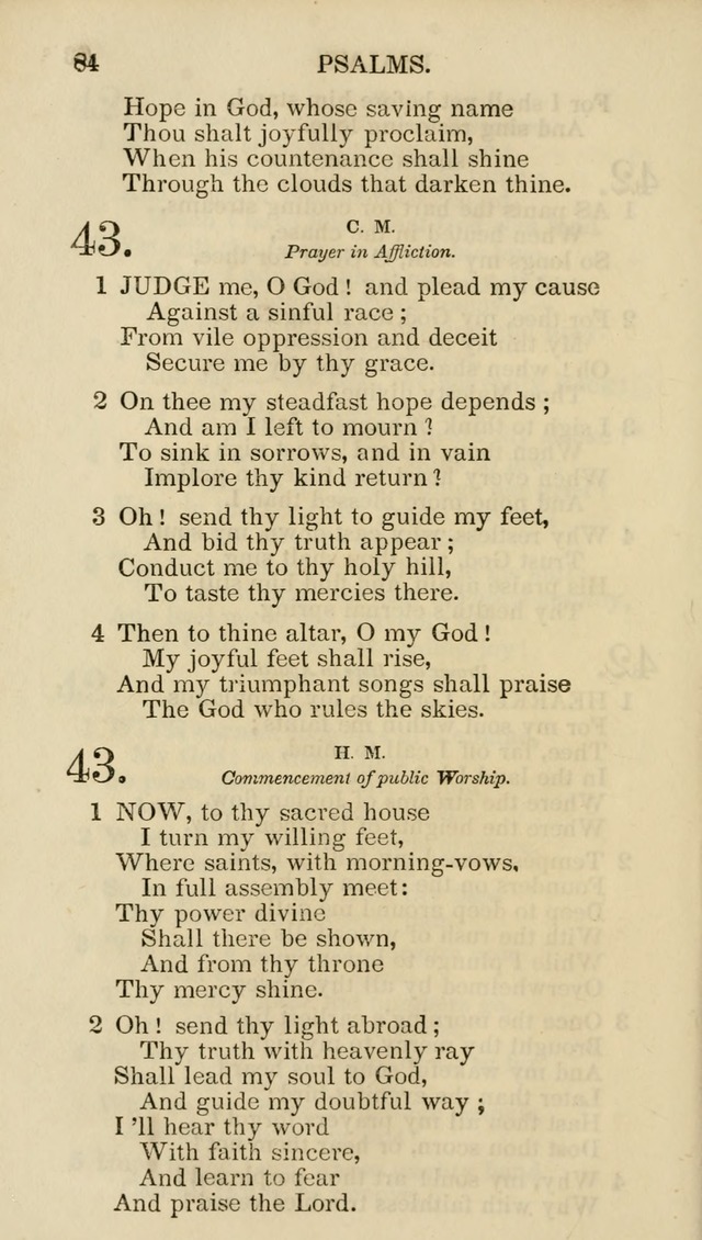 Church Psalmist: or psalms and hymns for the public, social and private use of evangelical Christians (5th ed.) page 86