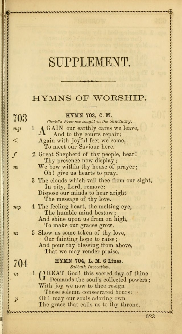 Church Psalmist: or, psalms and hymns, for the public, social and private use of Evangelical Christians. With Supplement. (53rd ed.) page 622