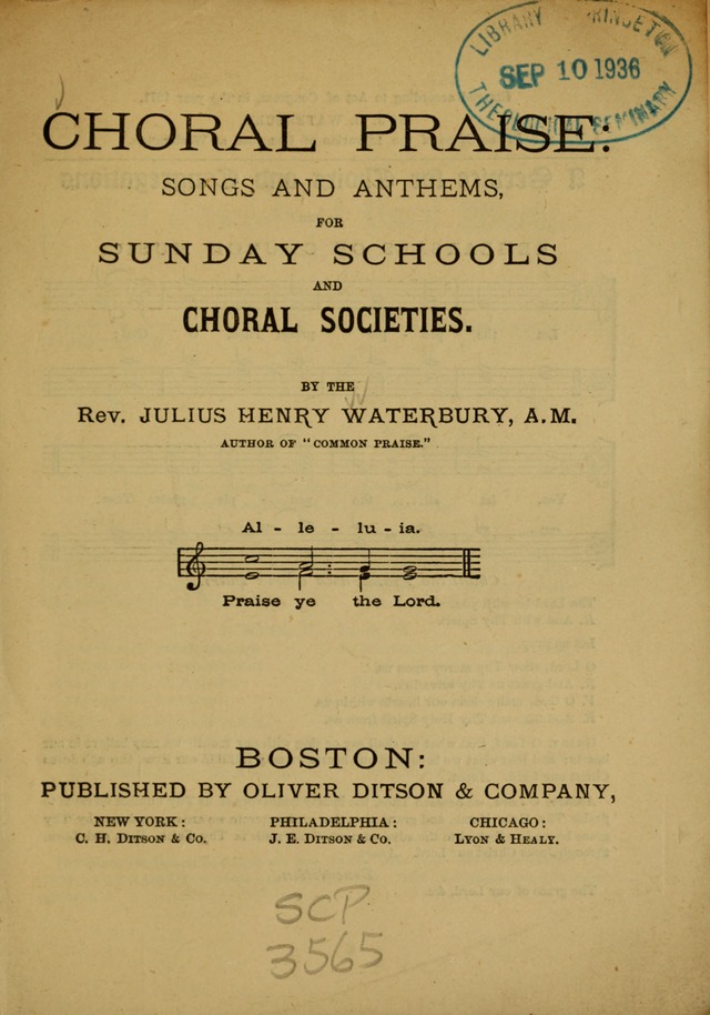 Choral praise: songs and anthems, for Sunday schools and choral societies. page 4