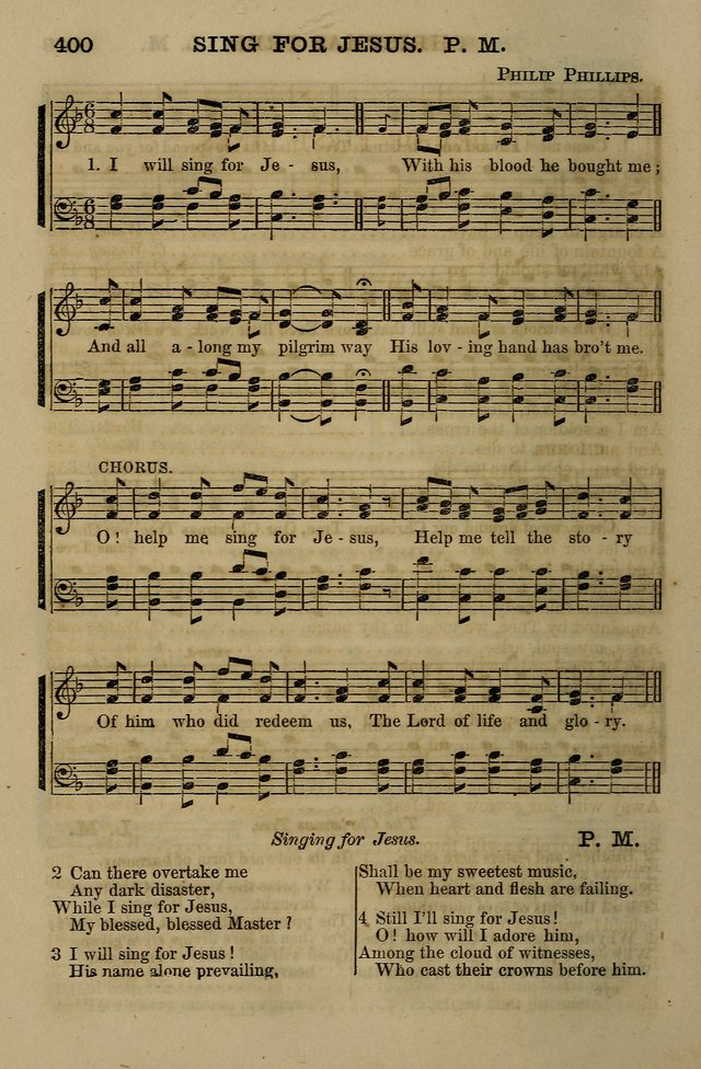 The Centenary Singer: a collection of hymns and tunes popular during the last one hundred years page 400