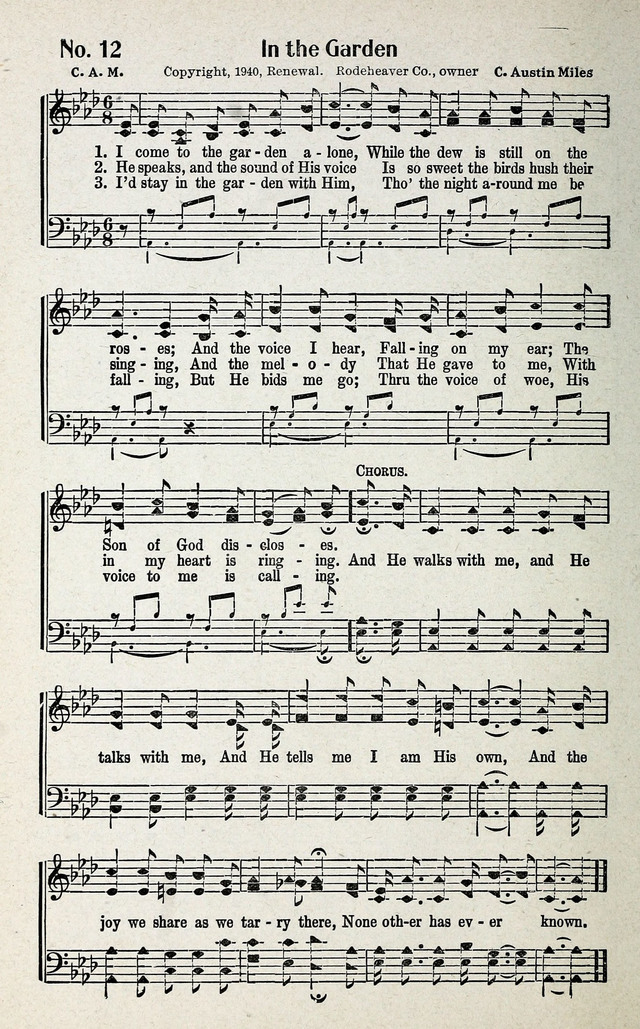 Calvary Songs: A Choice Collection of Gospel Songs, both Old and New page 13