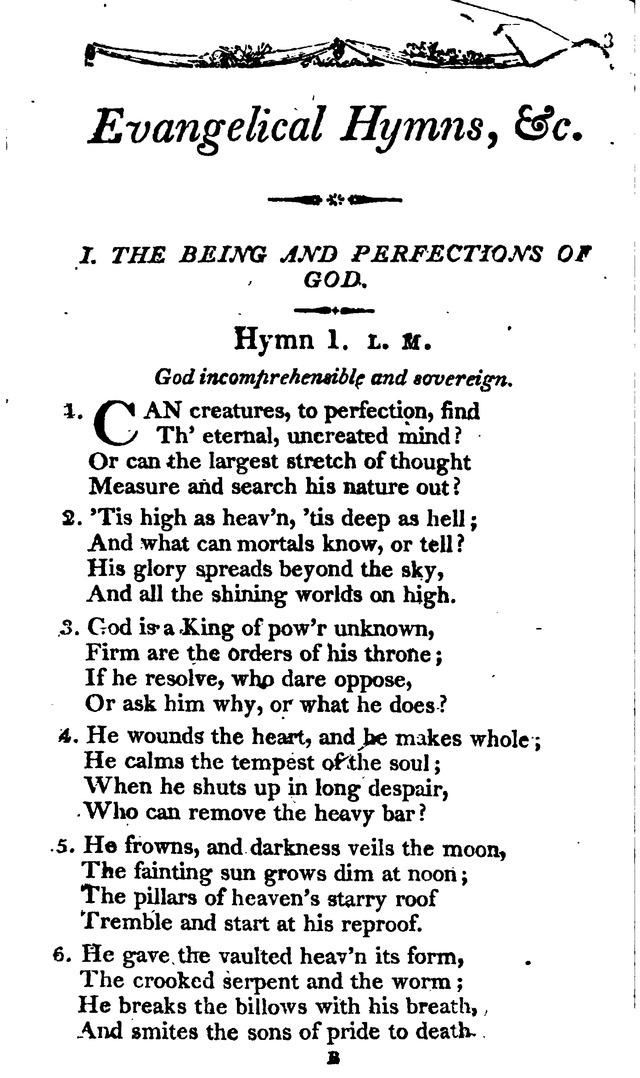 A Choice Selection of Evangelical Hymns, from various authors: for the use of the English Evangelical Lutheran Church in New York page 1