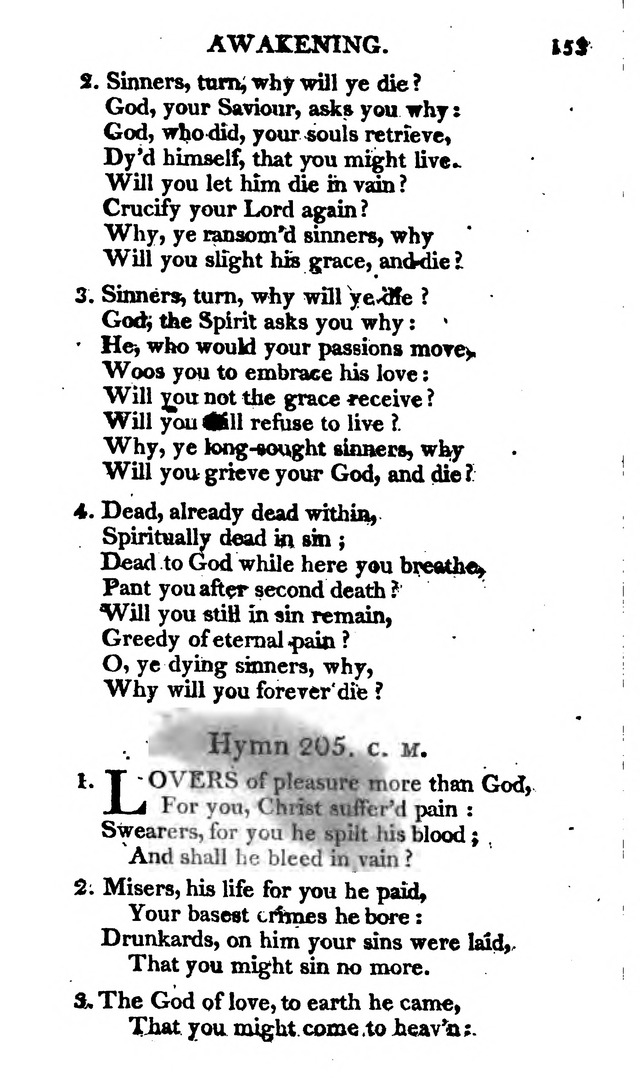 A Choice Selection of Evangelical Hymns, from various authors: for the use of the English Evangelical Lutheran Church in New York page 153