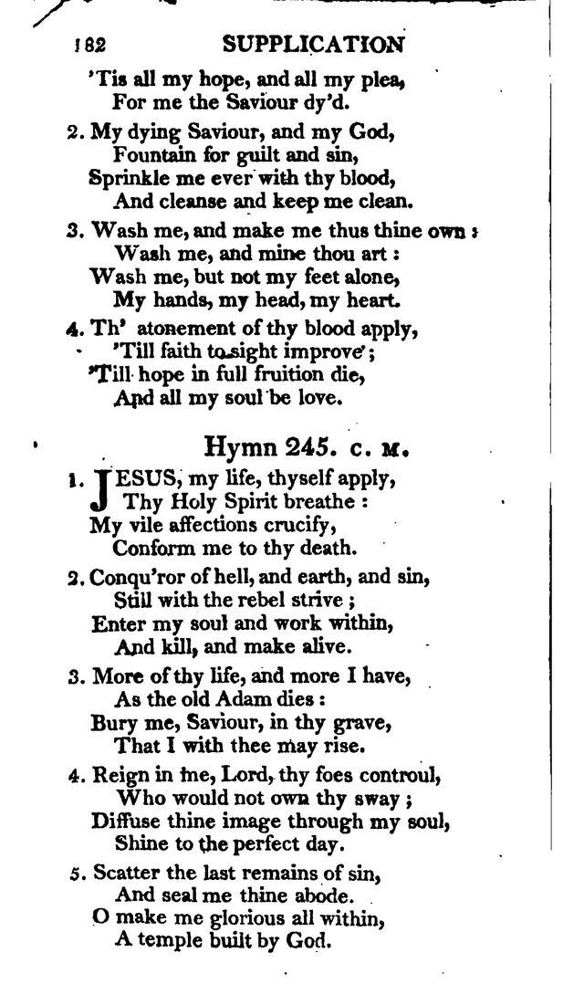 A Choice Selection of Evangelical Hymns, from various authors: for the use of the English Evangelical Lutheran Church in New York page 182