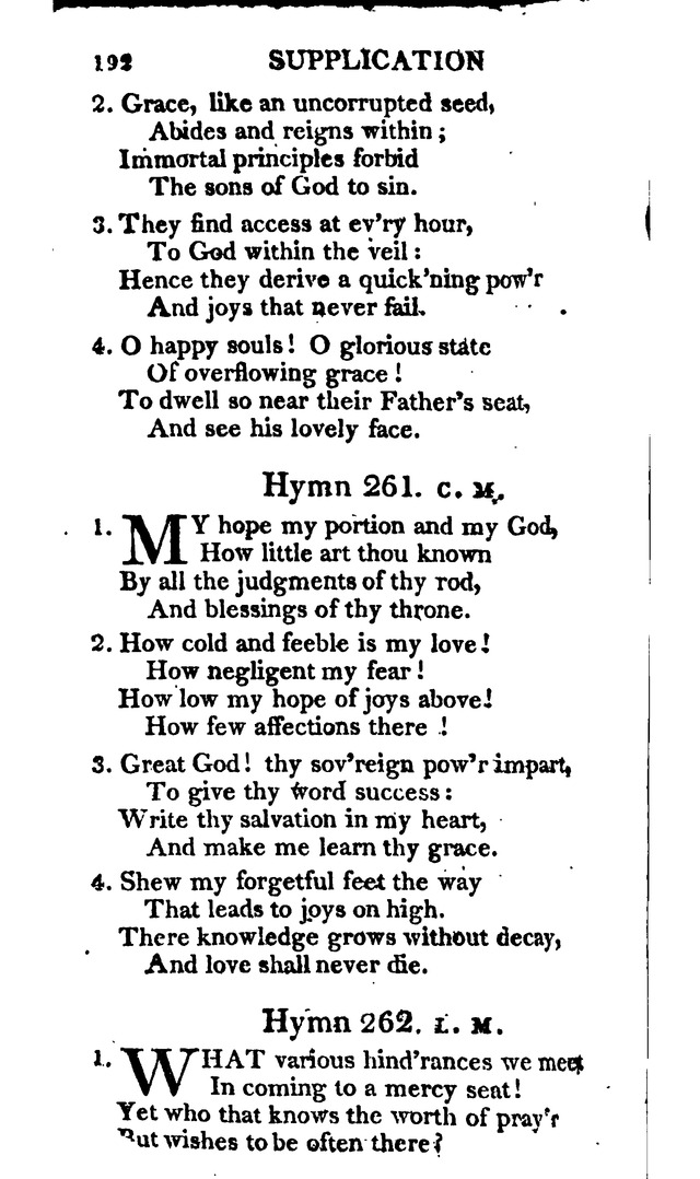 A Choice Selection of Evangelical Hymns, from various authors: for the use of the English Evangelical Lutheran Church in New York page 192