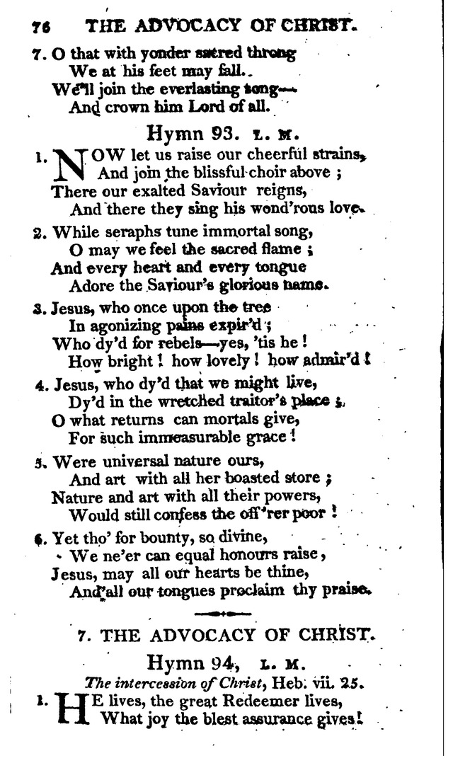 A Choice Selection of Evangelical Hymns, from various authors: for the use of the English Evangelical Lutheran Church in New York page 76