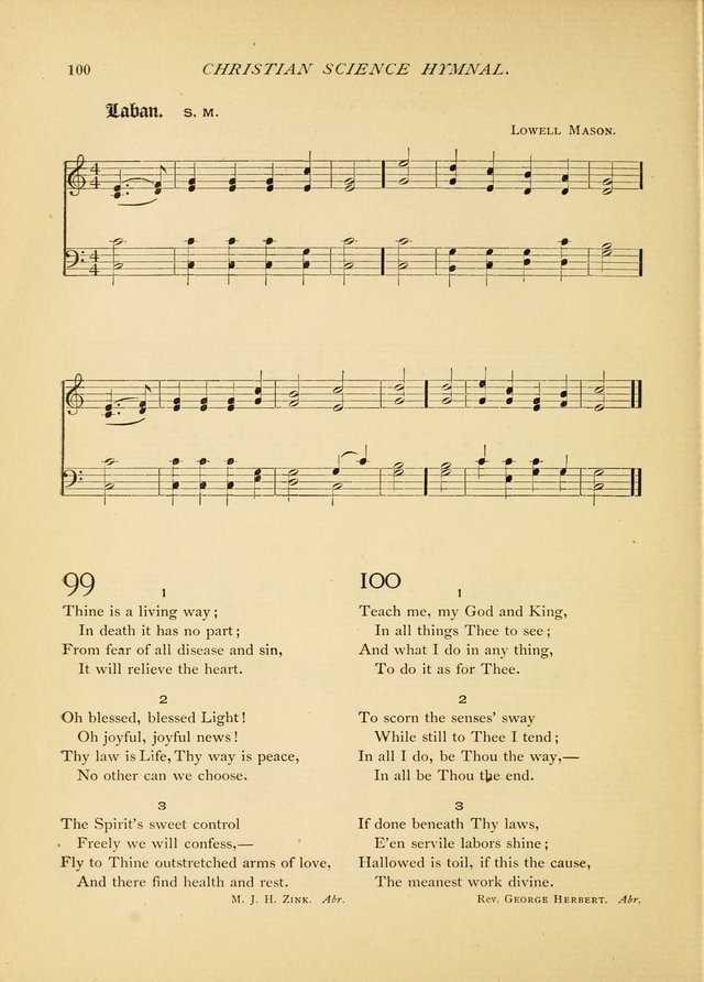 Christian Science Hymnal: a selection of spiritual songs page 100