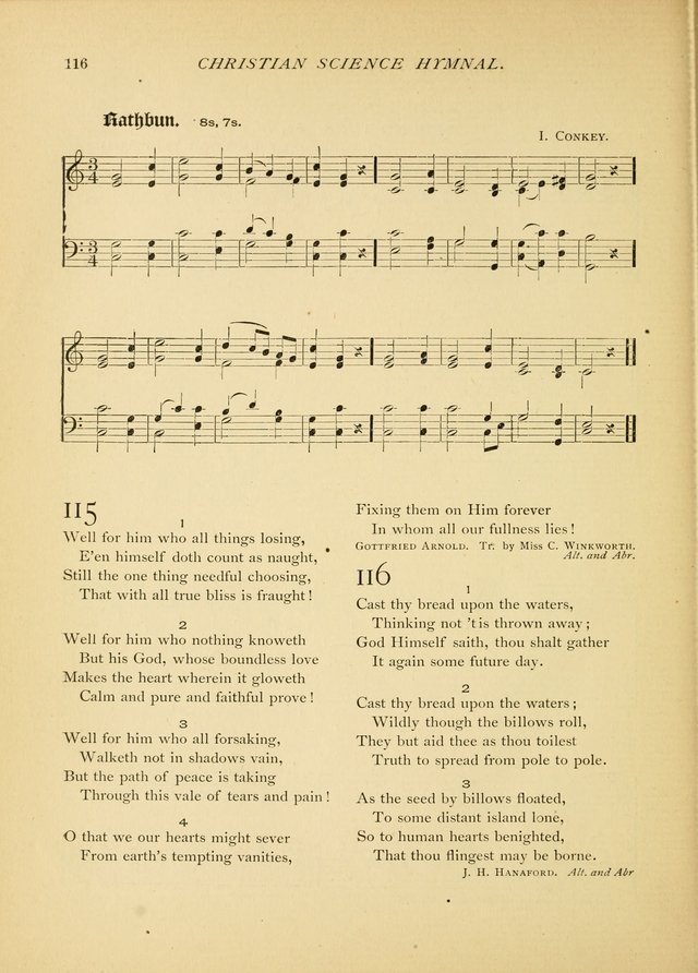 Christian Science Hymnal: a selection of spiritual songs page 116