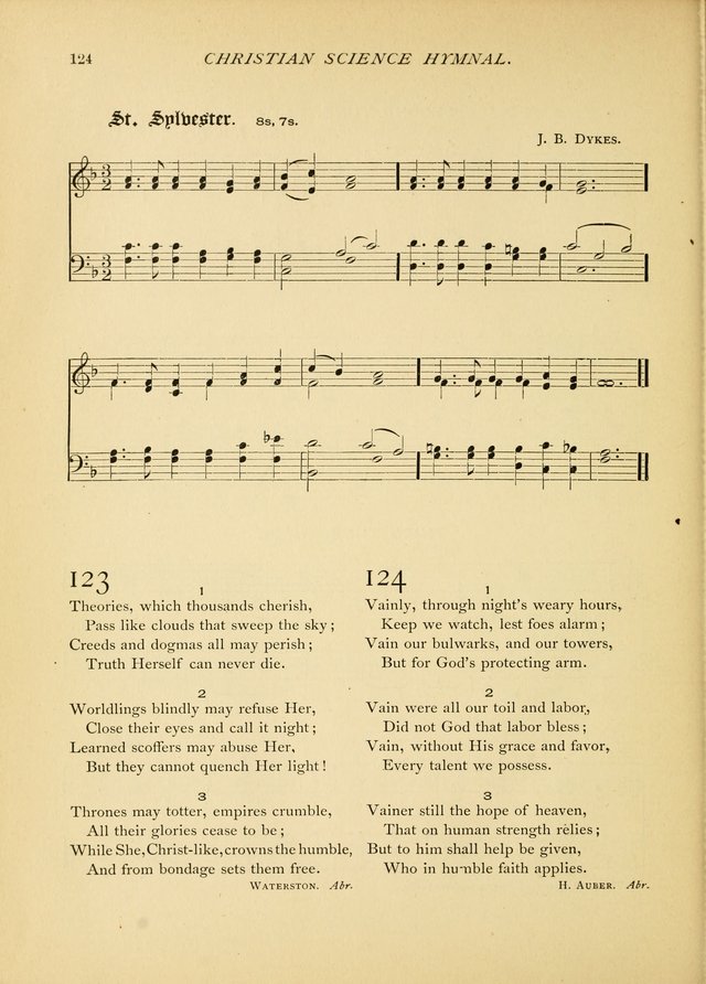 Christian Science Hymnal: a selection of spiritual songs page 124