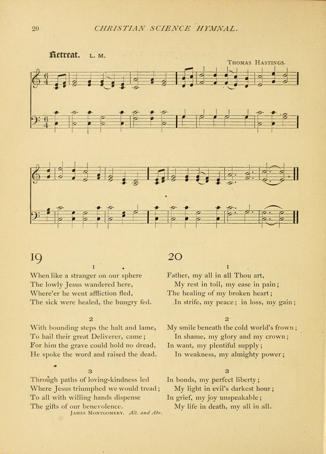 Christian Science Hymnal: a selection of spiritual songs page 20