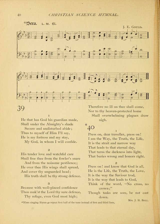 Christian Science Hymnal: a selection of spiritual songs page 40