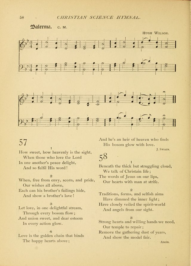 Christian Science Hymnal: a selection of spiritual songs page 58