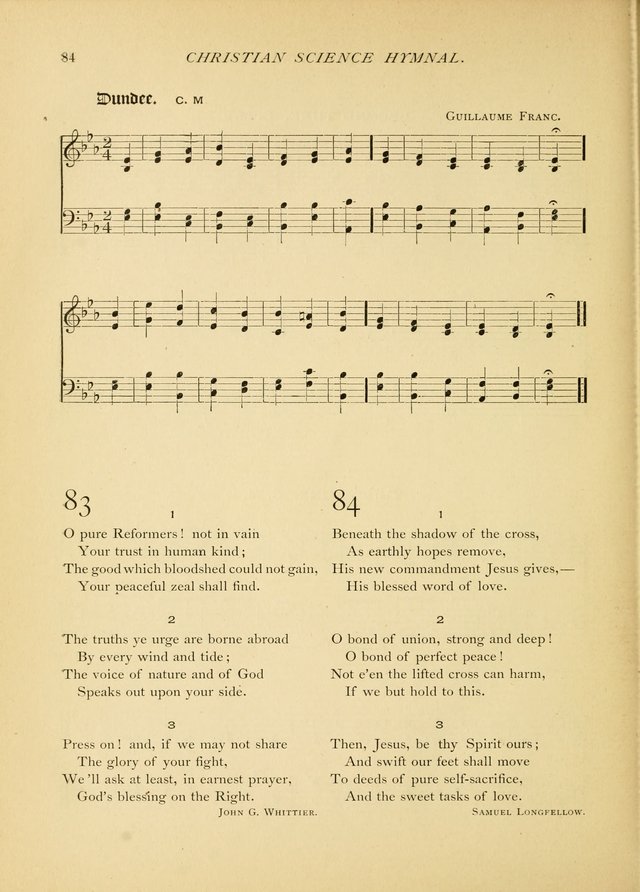 Christian Science Hymnal: a selection of spiritual songs page 84