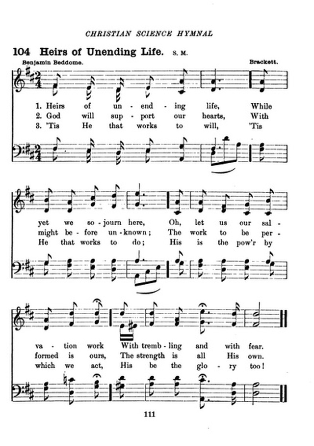 Christian Science Hymnal page 111