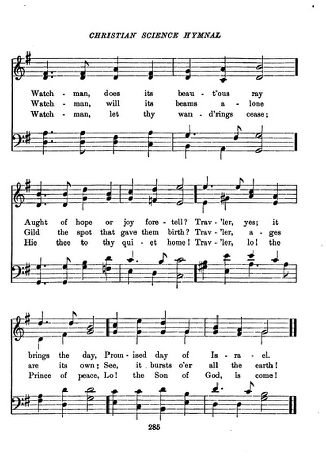 Christian Science Hymnal page 285