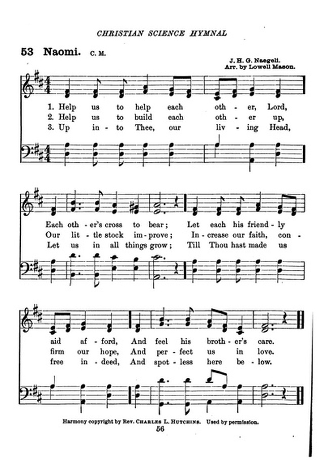 Christian Science Hymnal page 56