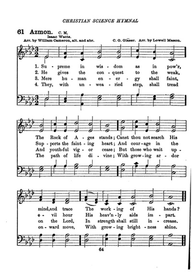Christian Science Hymnal page 64
