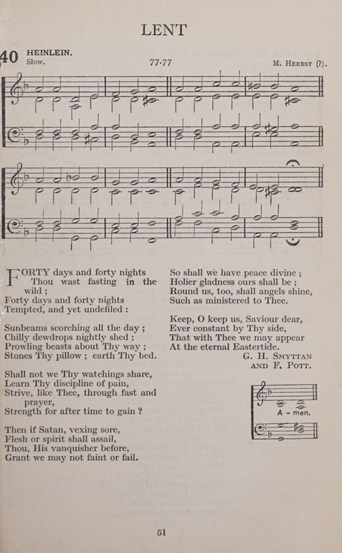 The Church and School Hymnal page 51