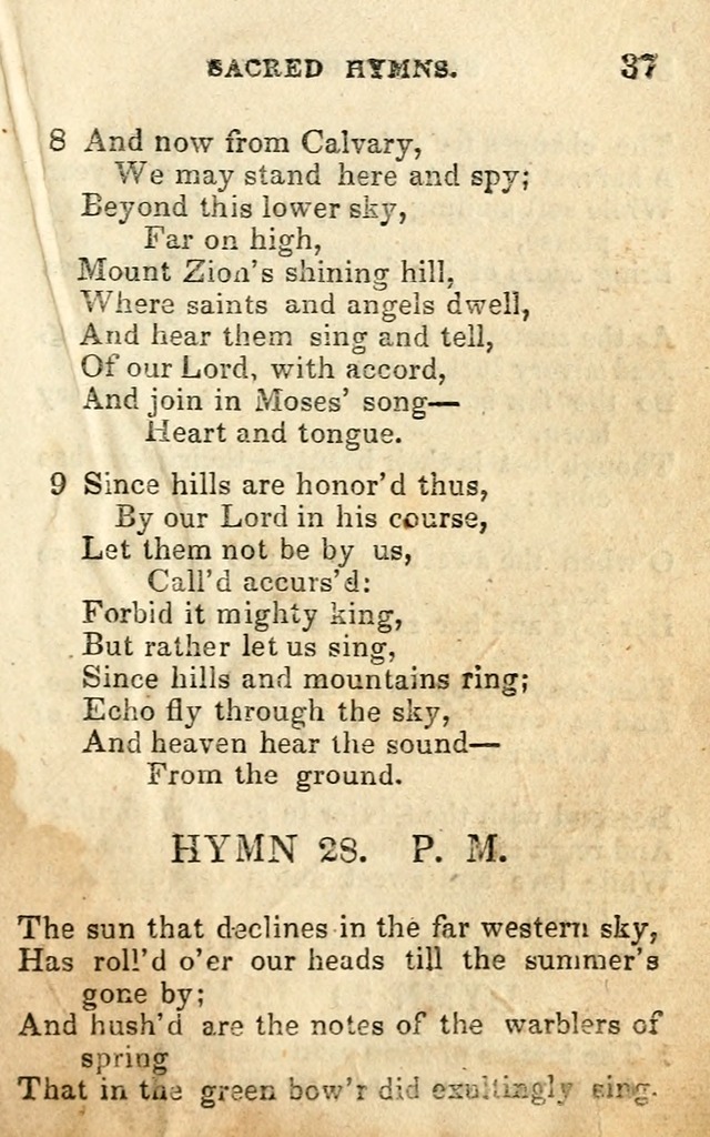 A Collection of Sacred Hymns, for the Church of the Latter Day Saints page 37