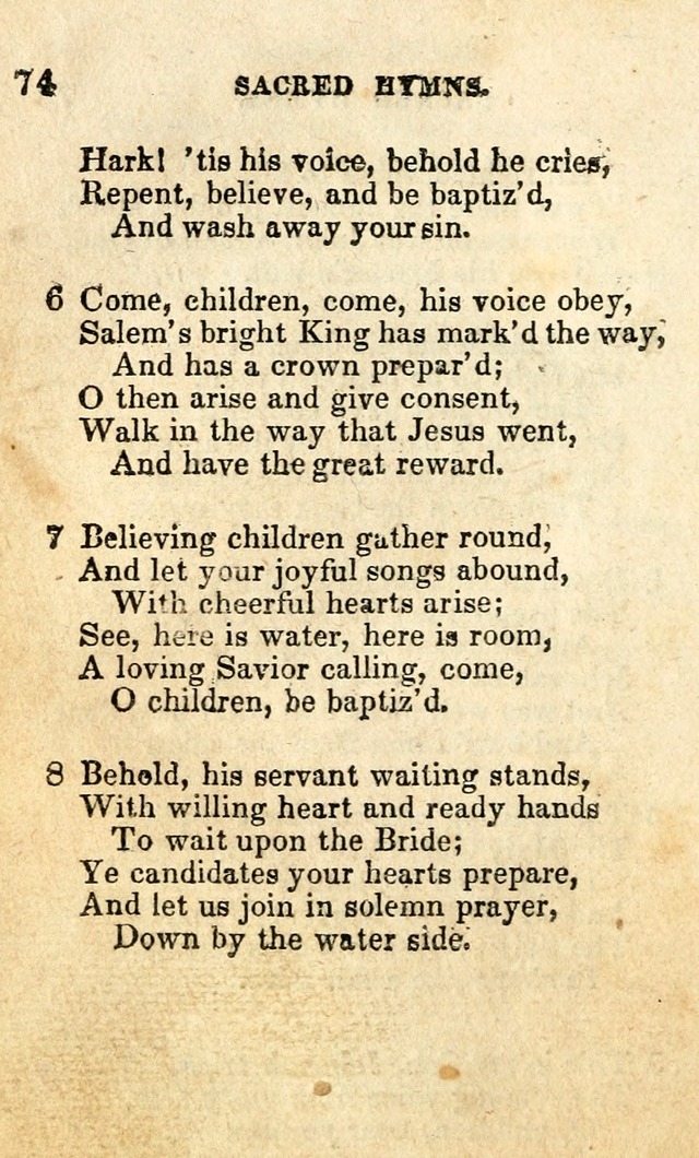A Collection of Sacred Hymns, for the Church of the Latter Day Saints page 74