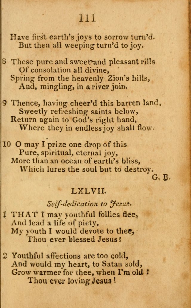 A Choice Selection of Hymns and Spiritual Songs: designed for the use of  the pious page 113