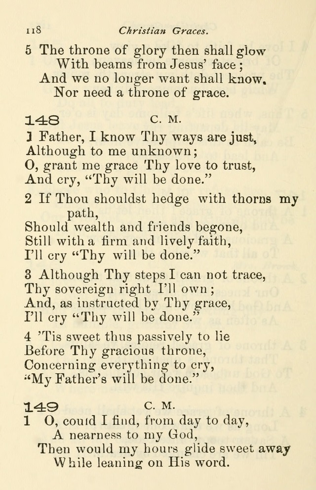 A Choice Selection of Hymns and Spiritual Songs for the use of the Baptist Church and all lovers of song page 121