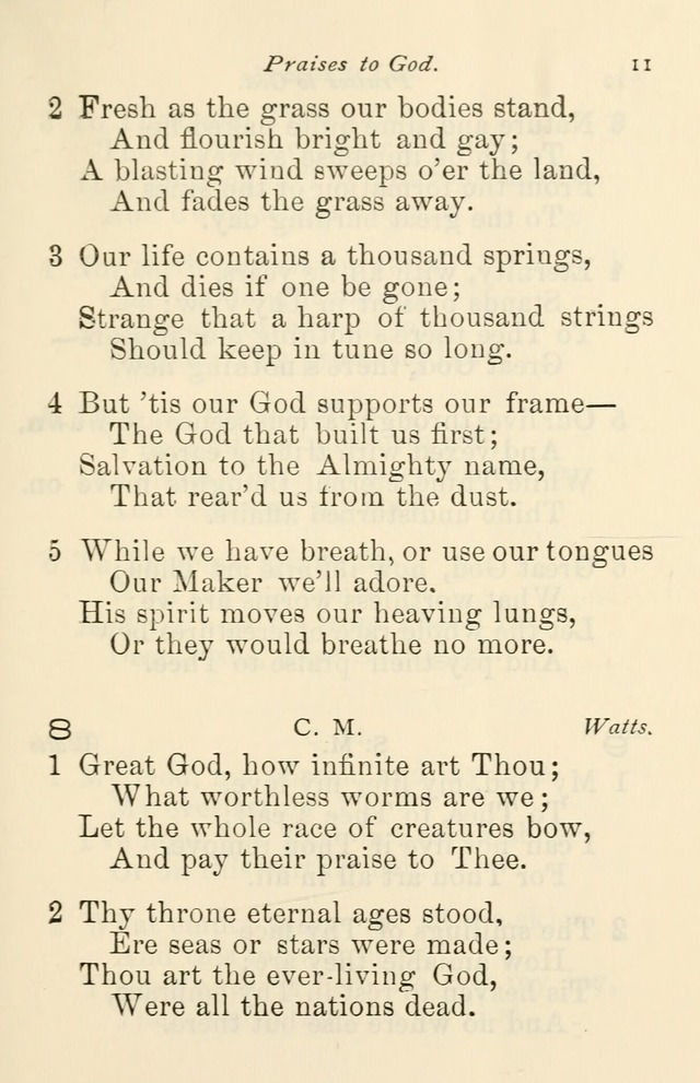A Choice Selection of Hymns and Spiritual Songs for the use of the Baptist Church and all lovers of song page 14